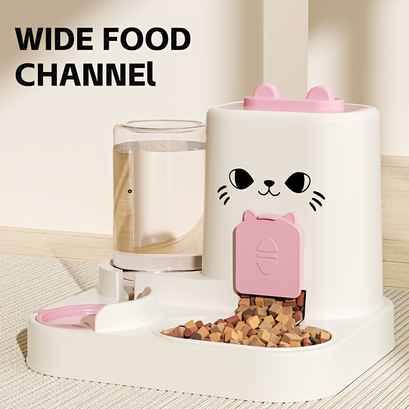 Automatic Cat Feeder and Water Dispenser Set-4