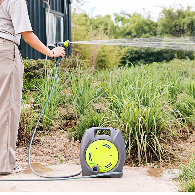 Garden Hose Reel Trolley with Hose-1