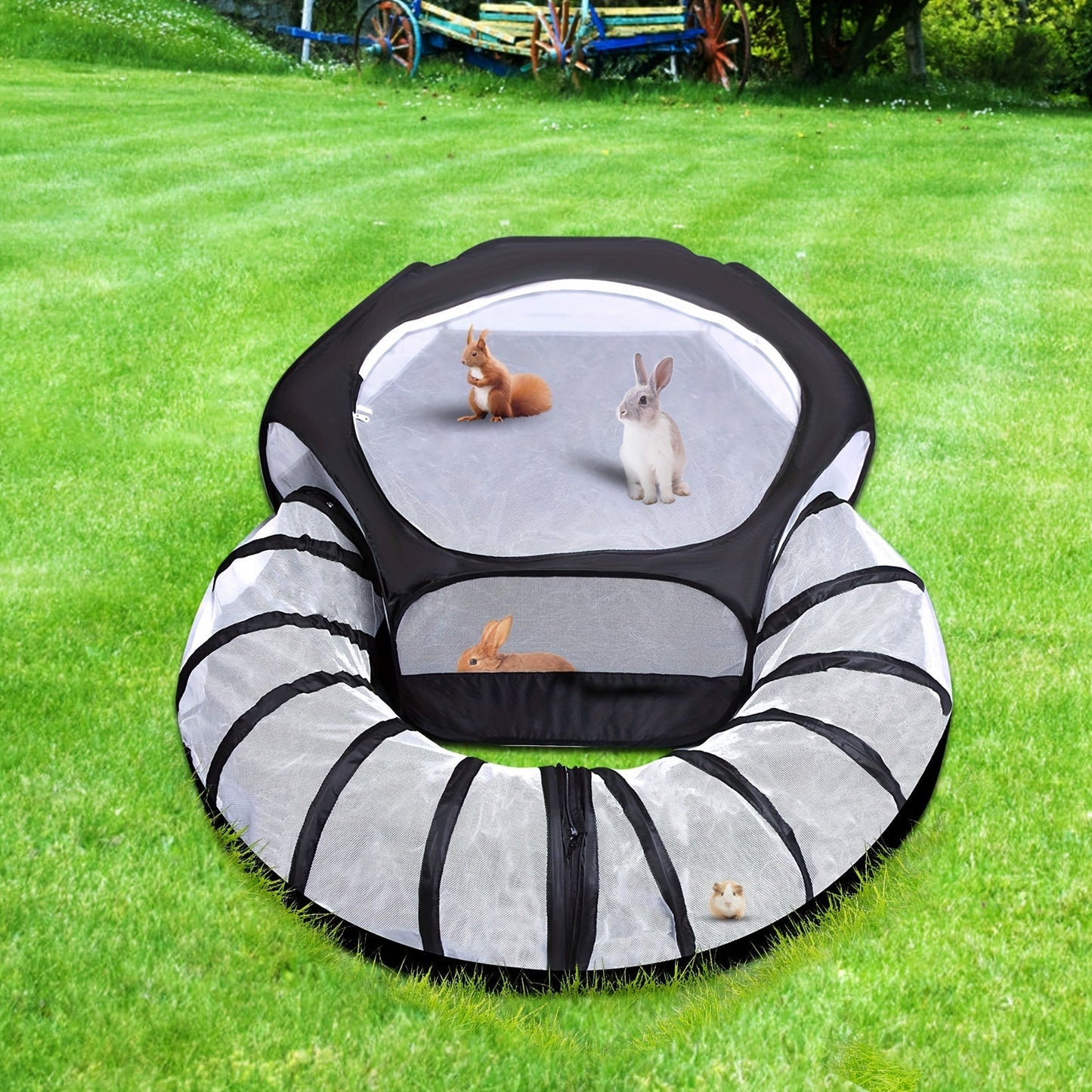 Small Animal Playpen with Tunnel-1