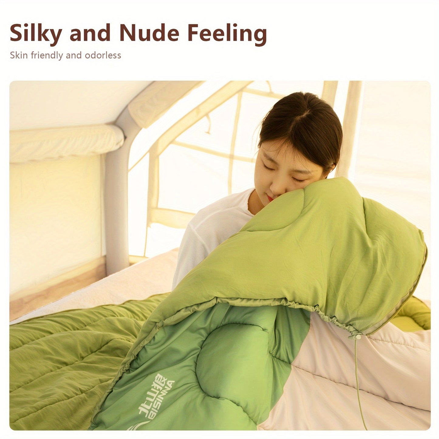 Portable Synthetic Fiber Sleeping Bag for Camping-4
