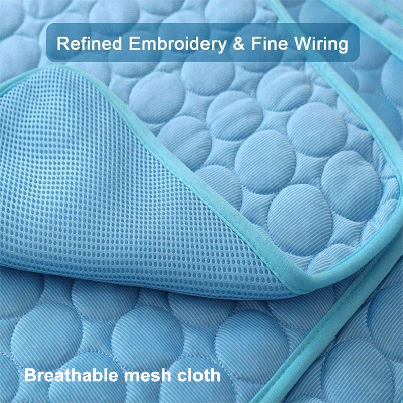 Dog Mat Cooling Summer Pad Mat For Dogs Cat Blanket Sofa Breathable Pet Dog Bed Summer Washable For Small Medium Large Dogs Car-3