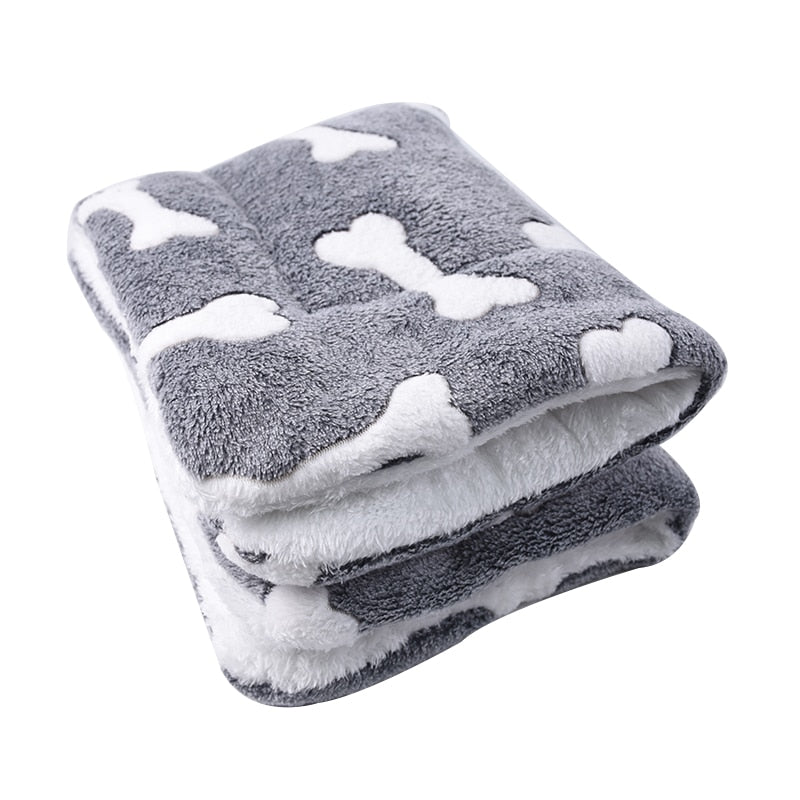 Pet Blanket Dog Bed Cat Mat Flannel Thickened Accessories Keep Warm In Winter Sleeping For Sofa Cushion Home Rug Supplies-0