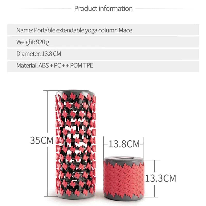 Roller Yoga Foam Massage Fitness (Red)-1