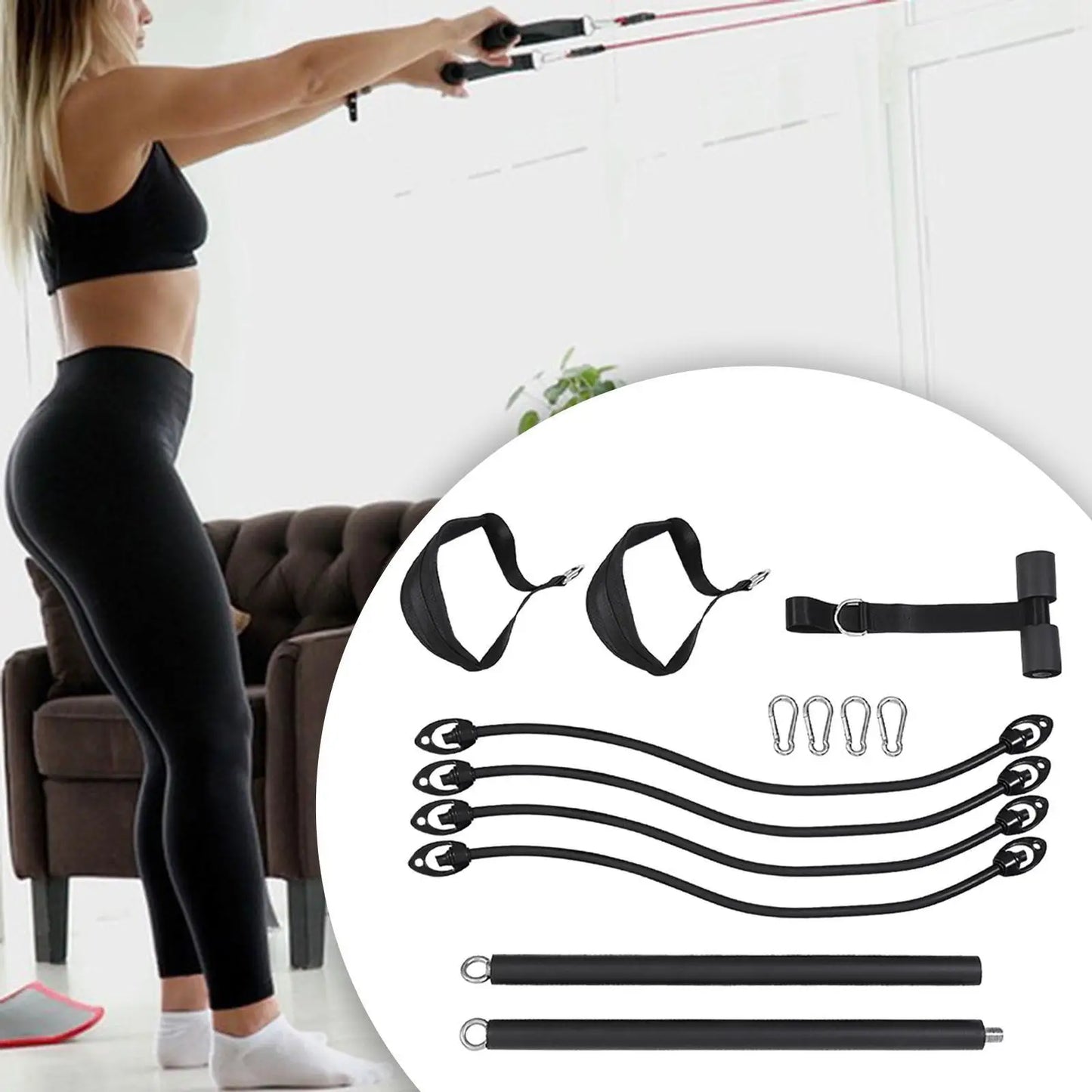 Professional Pilates Bar Kit for Home Workouts-3