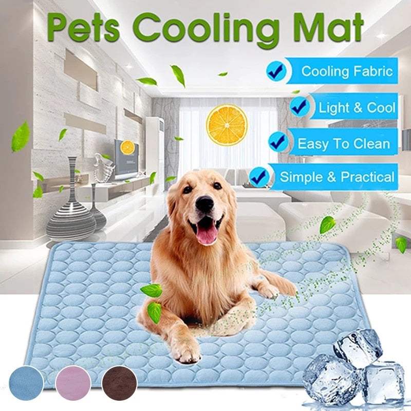Dog Mat Cooling Summer Pad Mat For Dogs Cat Blanket Sofa Breathable Pet Dog Bed Summer Washable For Small Medium Large Dogs Car-1