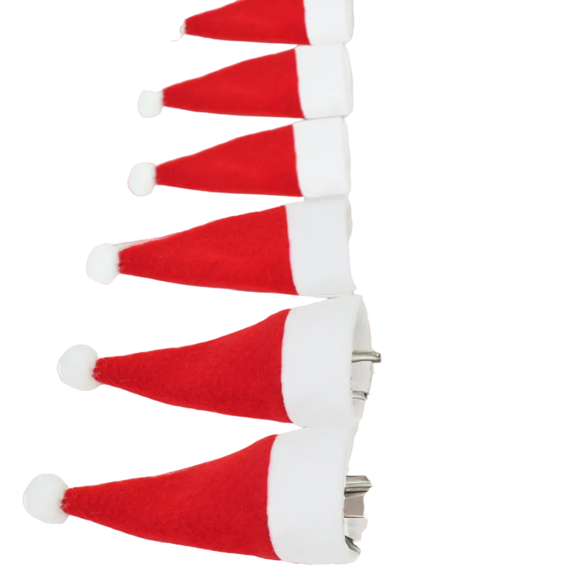Set of 20 Christmas Hat Cutlery Bags - Festive Tableware Holders for Xmas Home Kitchen Decor-0