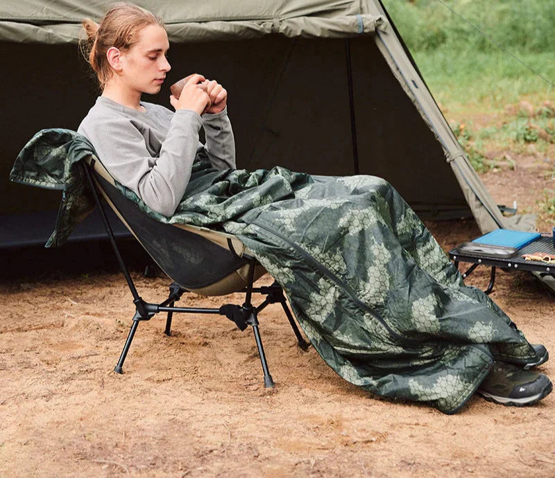 Camouflage Ultralight Waterproof Sleeping Bag Splicable 3-Season Green-2