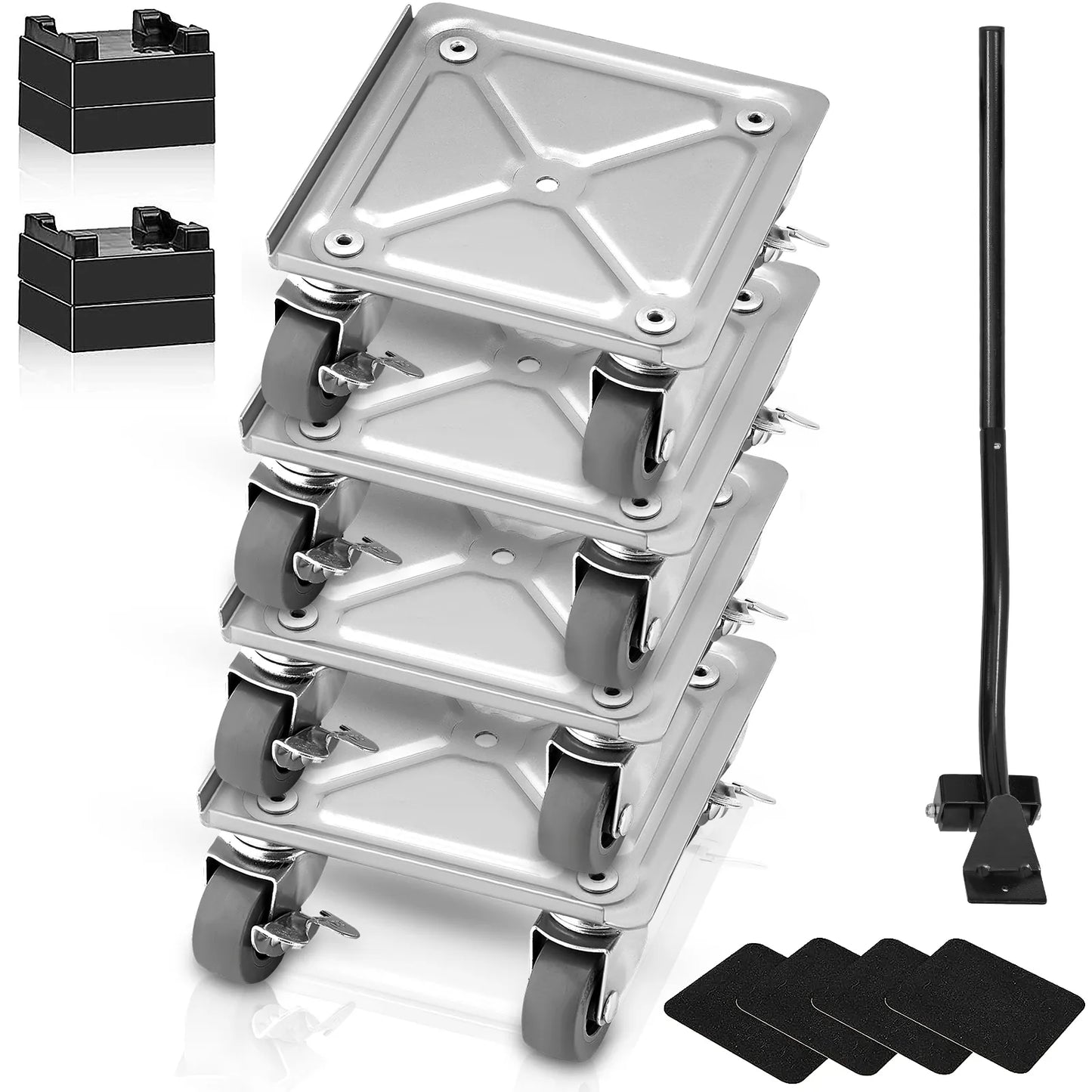 4pcs Industrial Machinery Mover - 360° Rotation, Heavy Furniture Transport-0
