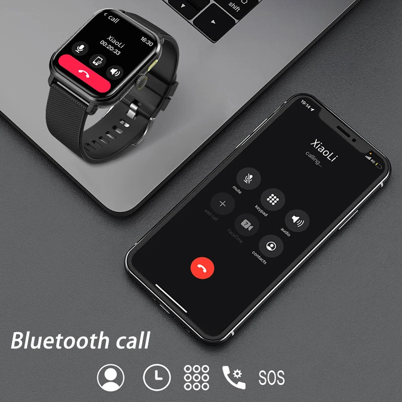 Smart Bluetooth Fitness Tracker Watch with Voice Assistant and Magnetic Charging-2