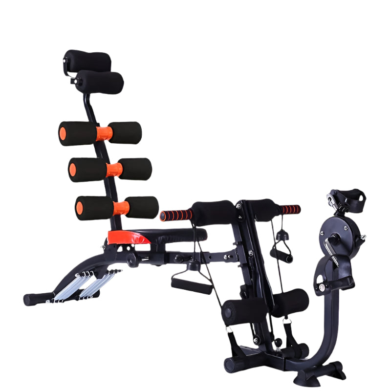 6-in-1 Home Gym Ab Crunch Leg Bench-0