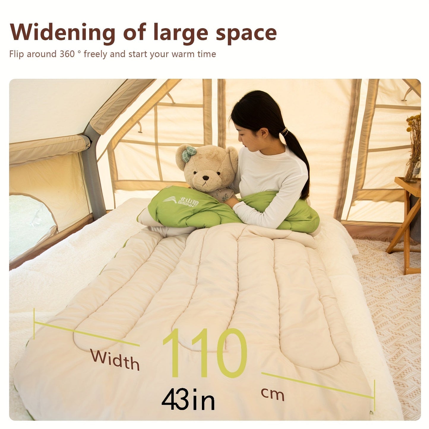 Portable Synthetic Fiber Sleeping Bag for Camping-3