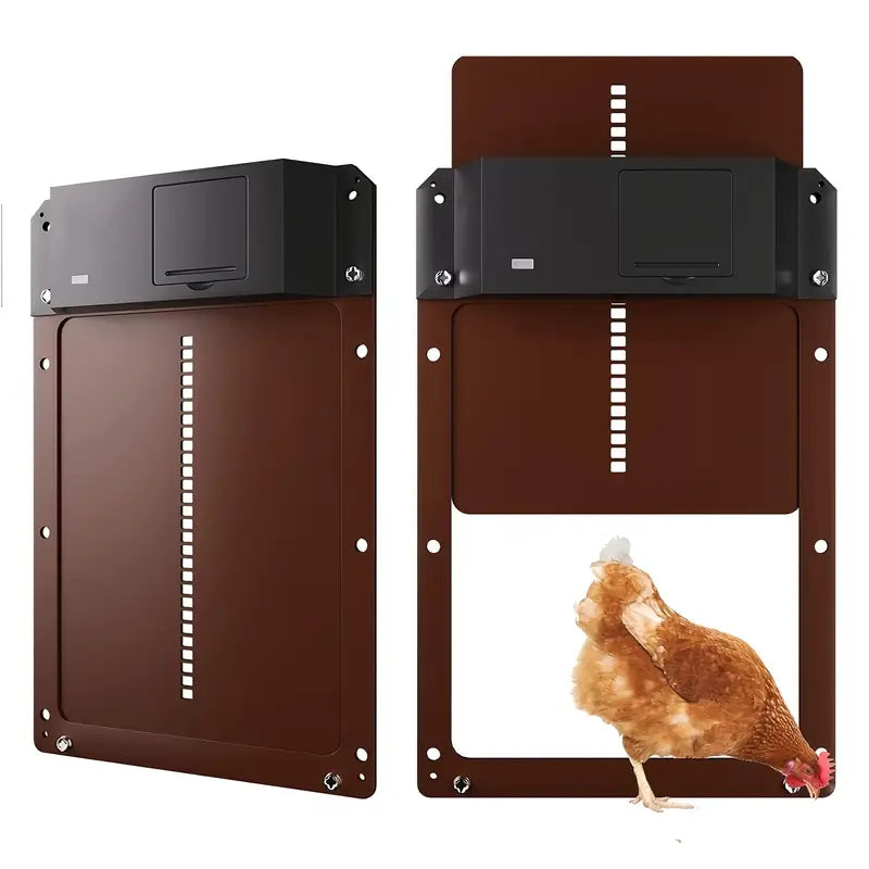 PCS Automatic Chicken House Coop Door Light-Sensitive Night And Morning Delay Auto Guard Door Opening For Chickens-3