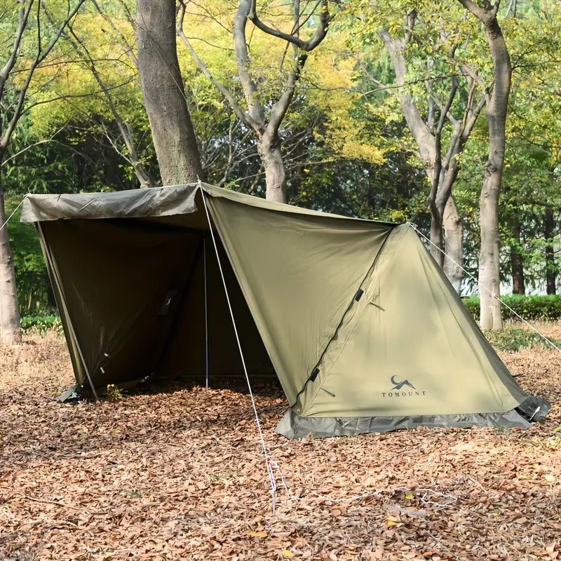 All-Season Hexagonal Camping Tent for 1-2 Persons - Army Green-4