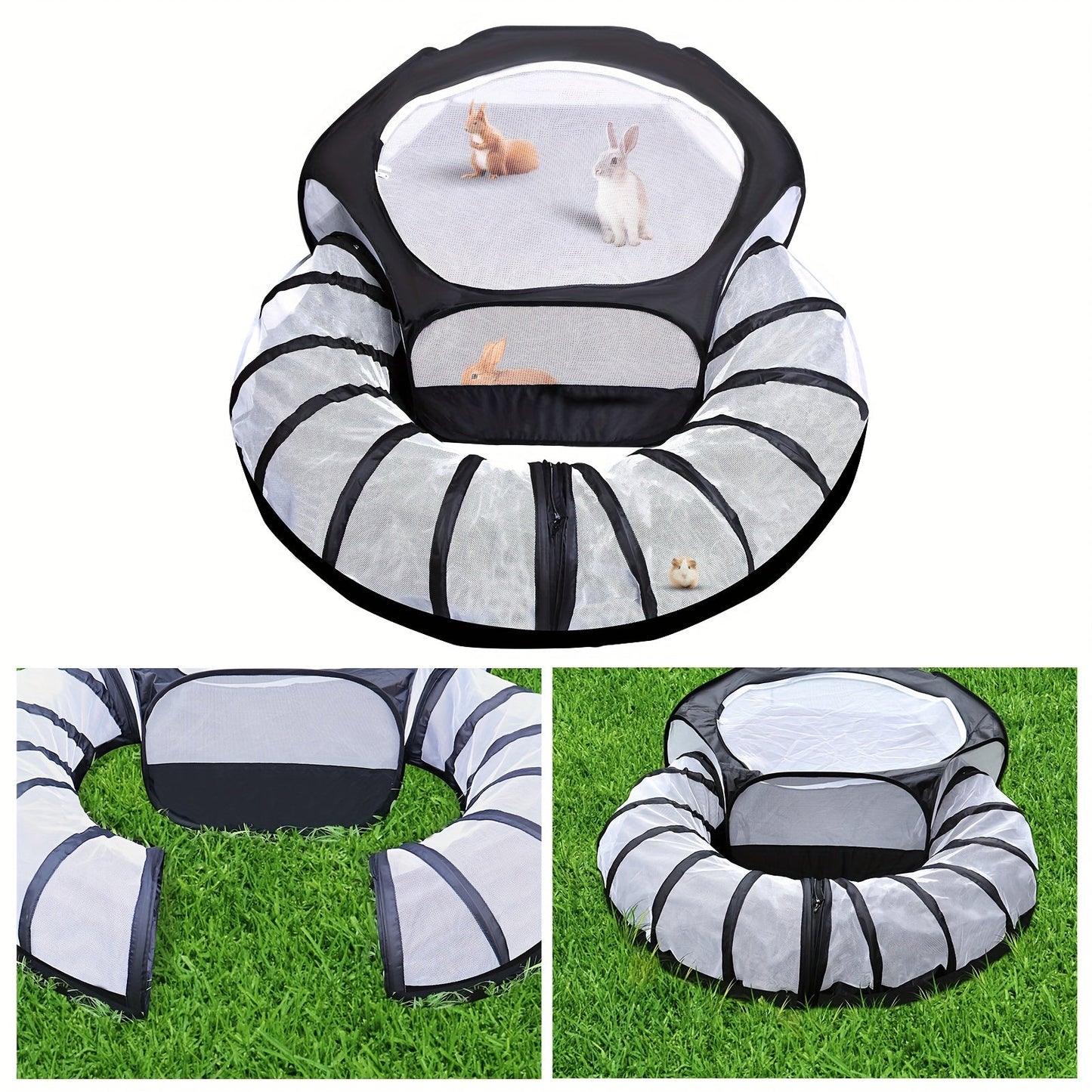 Small Animal Playpen with Tunnel-3