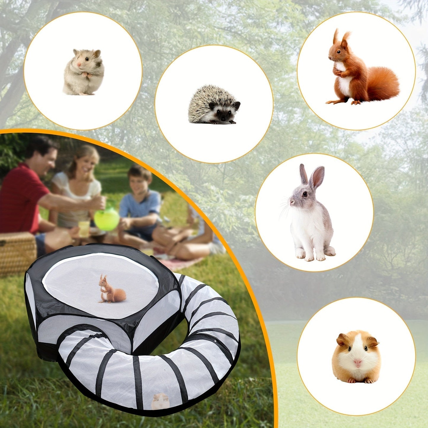 Small Animal Playpen with Tunnel-2