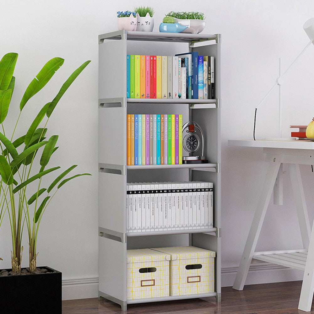5 Layer Bookshelf Storage Rack Magazine Bookcase Display Shelves Storage Unit Organizer Debris Rack Home Furniture-1