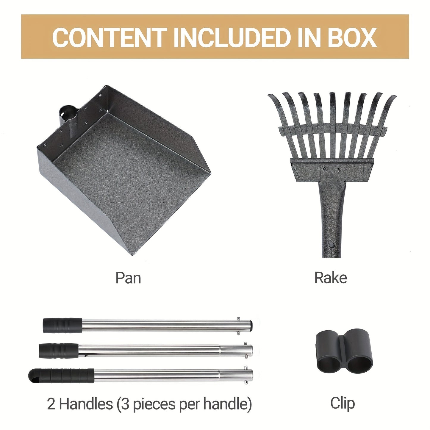 Dog Pooper Stainless Steel Scooper Set-3