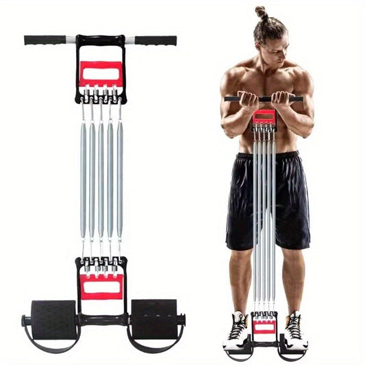 1pc Multifunctional Spring Pedal Puller - Adjustable Fitness Tensioner(Black)-0