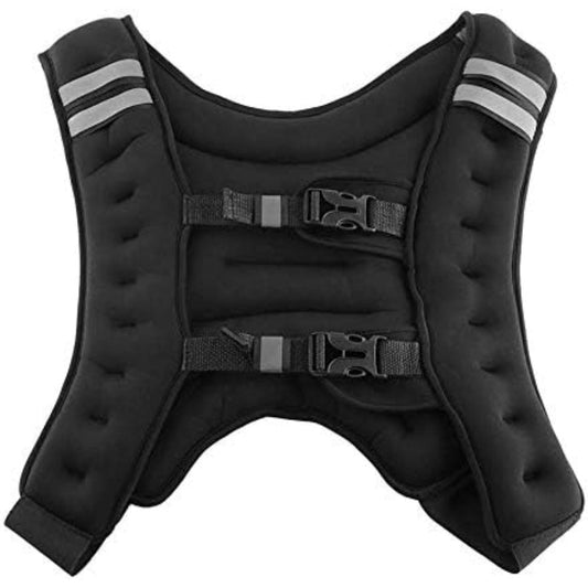 10kg Weighted Fitness Vest - Adjustable Bodyweight Trainer(Black)-0