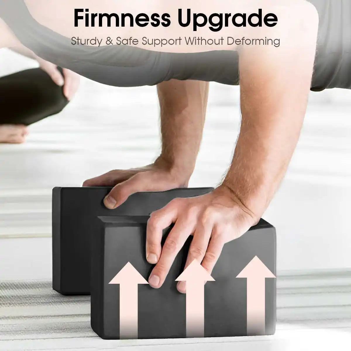 2PCS Yoga Blocks Foam Brick for Pilates & Fitness (Black)-4