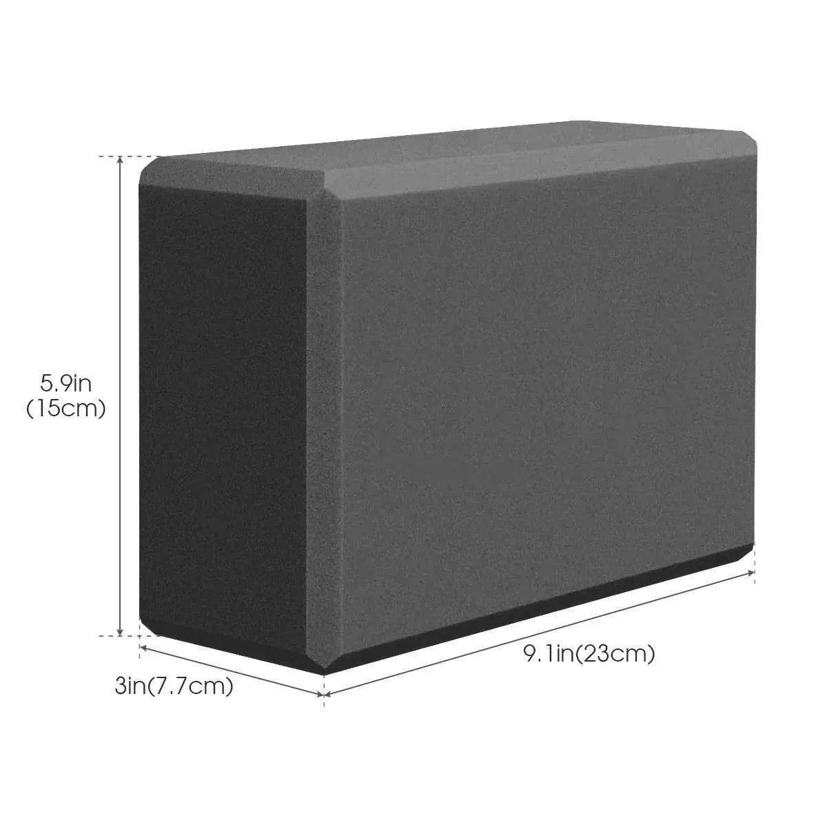 2PCS Yoga Blocks Foam Brick for Pilates & Fitness (Black)-1