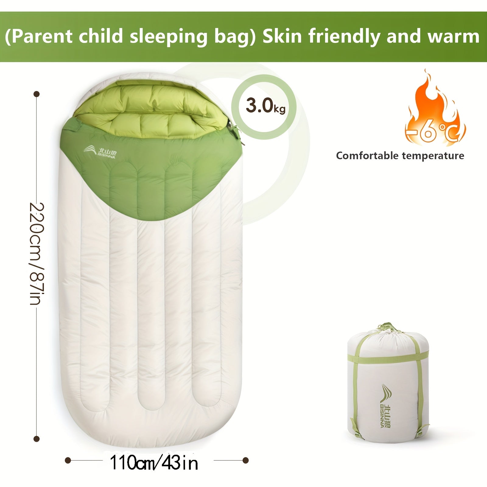 Portable Synthetic Fiber Sleeping Bag for Camping-2