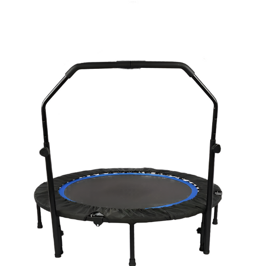 1pc 121.92cm Mini Fitness Trampoline with Adjustable Handle - Blue-0