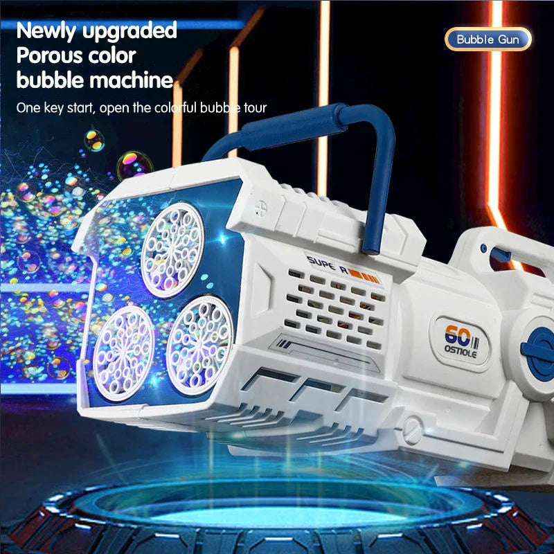 60-Hole LED Light Bubble Gun Toy for Kids-4