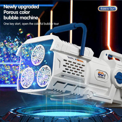 60-Hole LED Light Bubble Gun Toy for Kids-4
