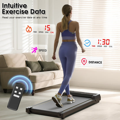 Under Desk Walking Pad - Home Gym Office Fitness Equipment(Black)-1