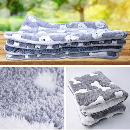 Pet Blanket Dog Bed Cat Mat Flannel Thickened Accessories Keep Warm In Winter Sleeping For Sofa Cushion Home Rug Supplies-1