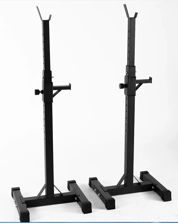 Black Split Squat Rack – Adjustable Household Fitness-2