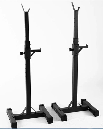 Black Split Squat Rack – Adjustable Household Fitness-2