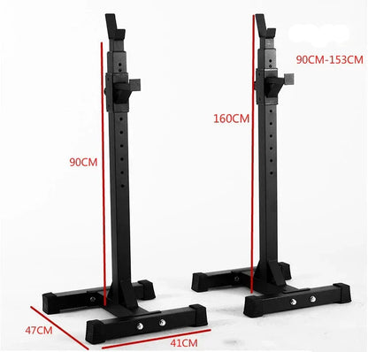 Black Split Squat Rack – Adjustable Household Fitness-1
