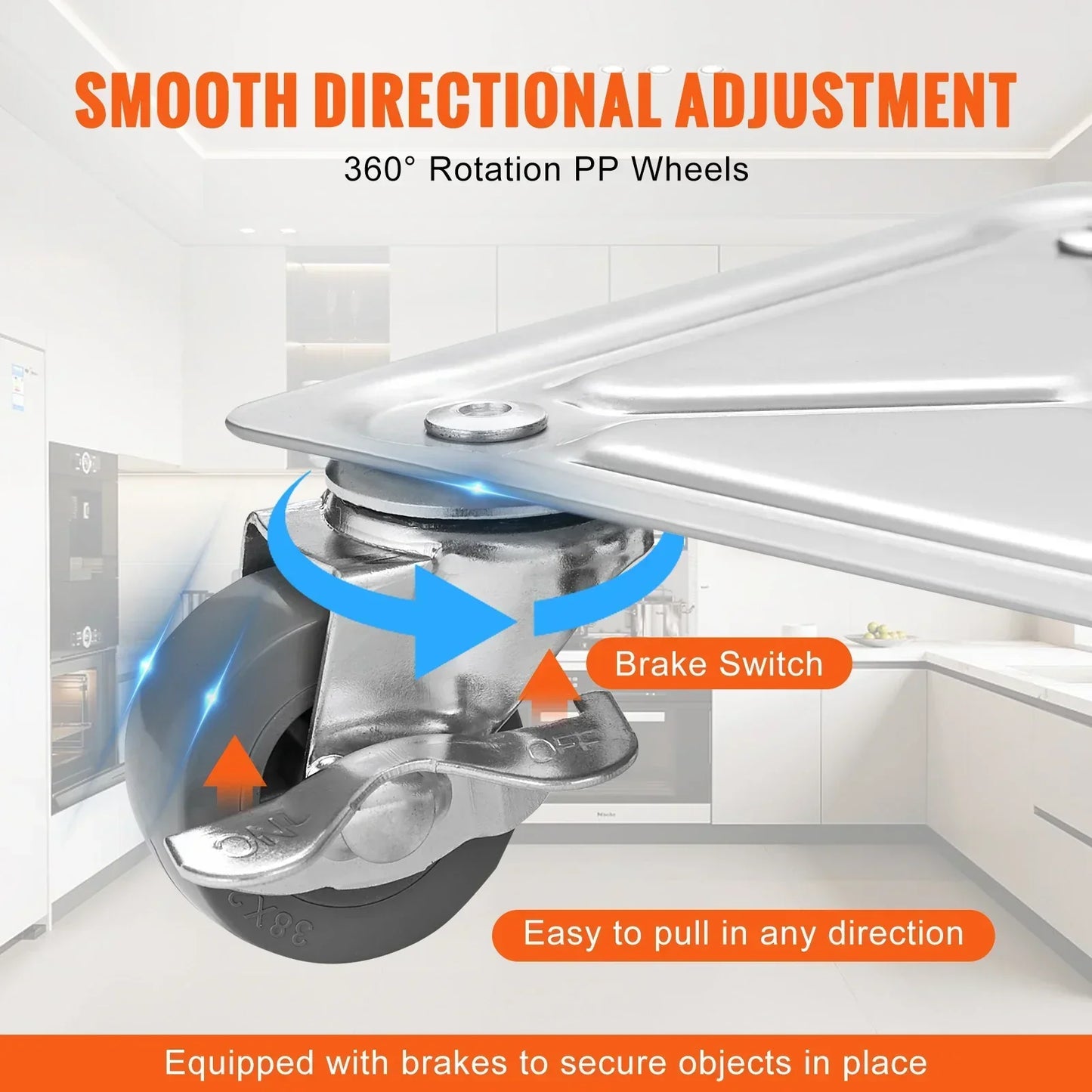 4pcs Industrial Machinery Mover - 360° Rotation, Heavy Furniture Transport-3