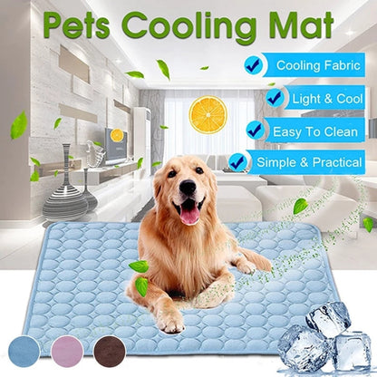 Dog Mat Cooling Summer Pad Mat For Dogs Cat Blanket Sofa Breathable Pet Dog Bed Summer Washable For Small Medium Large Dogs Car-1
