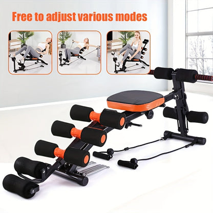 6-in-1 Home Gym Ab Crunch Leg Bench-1